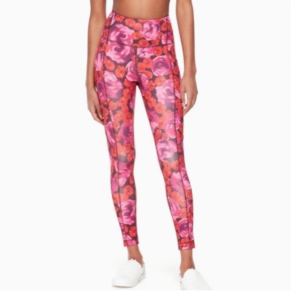 Kate Spade Electric Rose Print Leggings Size Small - Picture 2 of 14